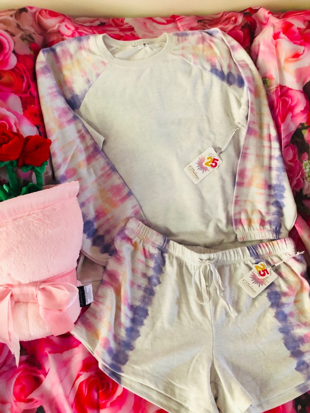 NWT PJ Salvage Lounge to Bed Set in Sun Stripe